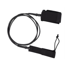 Surfboard Foot Rope Paddle-board Straight Rope TPU Traction Rope 10' 7.0MM Foot Rope SUP Swivel Retractable Rope Safety Rope Black
