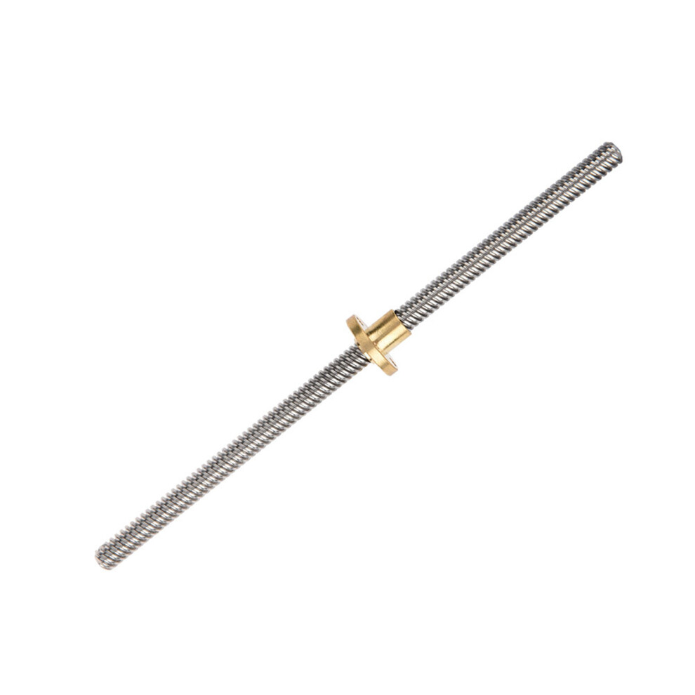 T8 8Mm Trapezoidal Stainless Steel Threaded Rod Lead Screw & Brass Nut For 3D Printer 300Mm 8481324264378