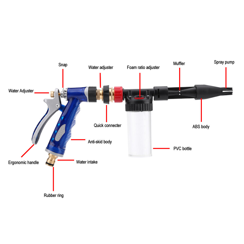 Detachable Pressure Car Washer Snow Foam Lance Sprayer Gun Car Cleaning Tool 8781324264560