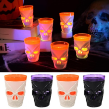 Verre à vin lumineux à LED pour Halloween, décoration de maison, tasse à cocktail, fête de vacances, cadeaux pour enfants