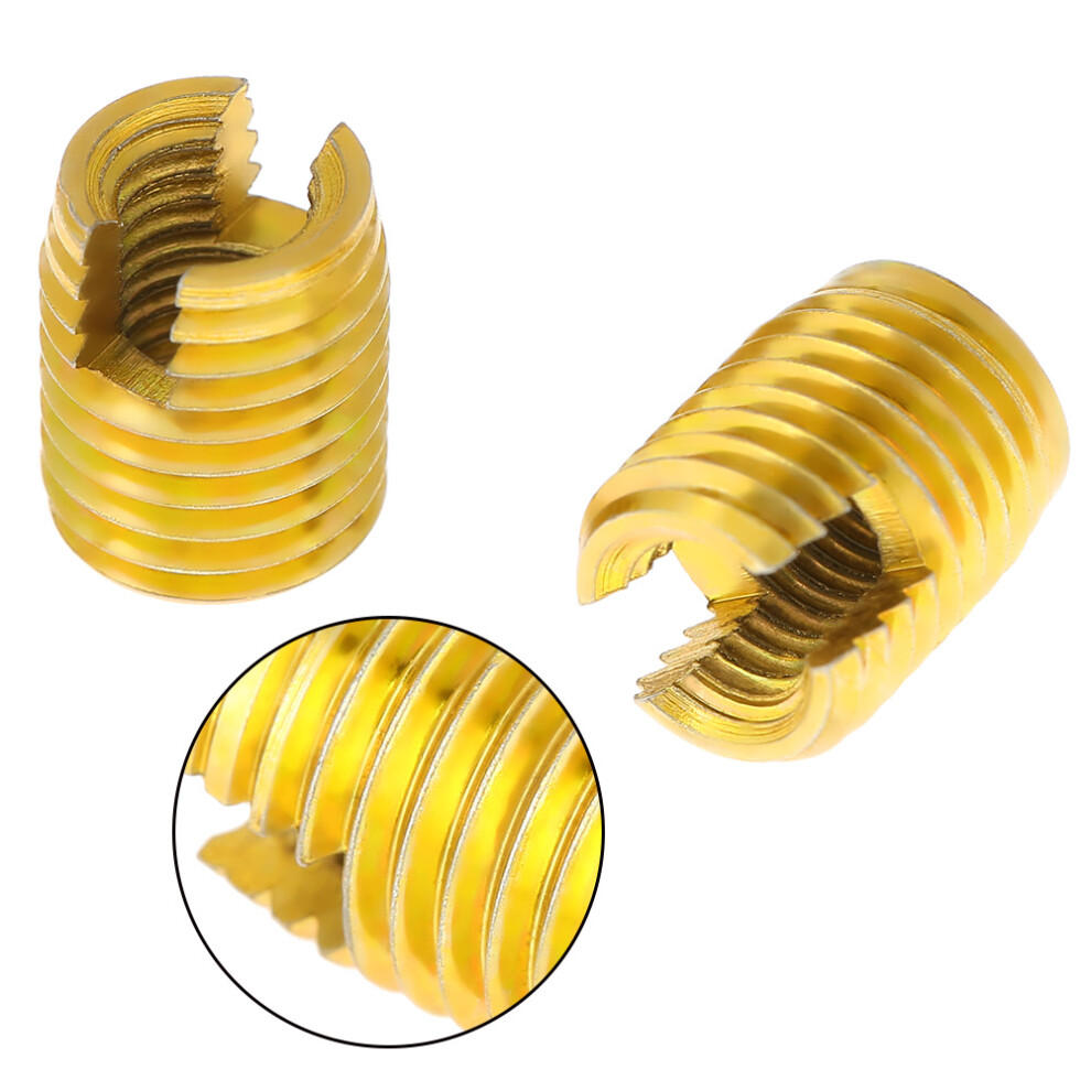 10Pcs M8 X M5 Self Tapping Threaded Insert 302 Slotted Type Screw Bushing For Thread Repair 7641324266067