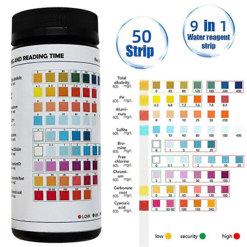 in 1 waterteststrips, waterkwaliteitstester, waterhardheidsteststrips 1