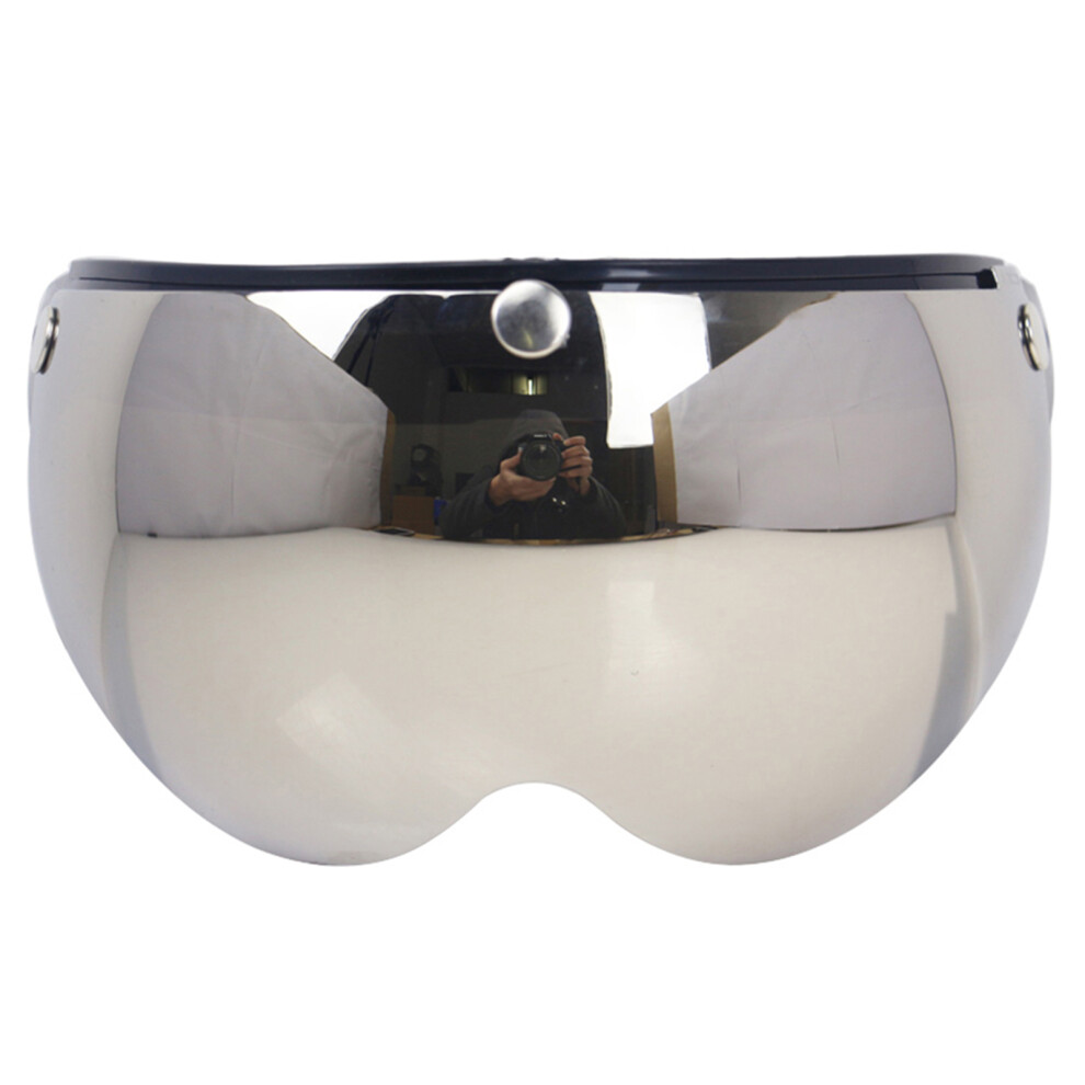 Universal Windproof 3-Snap Motorcycle Helmet Visor Front Flip Up Visor Wind Lens Replacement For Motorcycle Helmet Sunglasses 9391324266731
