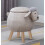 Hallowood Furniture Sheep Round Storage Stool (Grey) 1