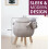 Hallowood Furniture Sheep Round Storage Stool (Grey) 3