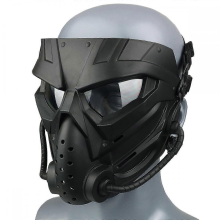 Airsoft Masker Volgelaatsmaskers Tactisch met PC Lens Oogbescherming Zwart, Transparante Lens