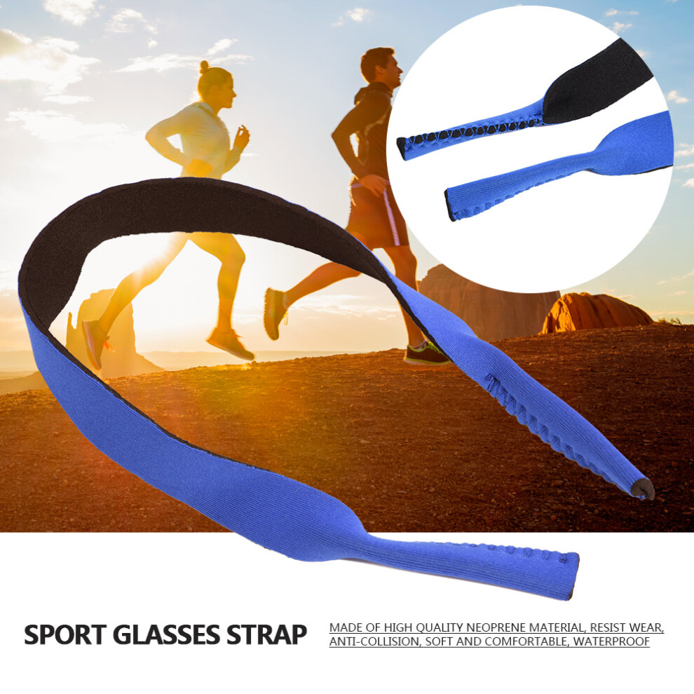 5Pcs/Set Practical Sports Glasses Eyeglasses String Strap Cord Holder (Blue)