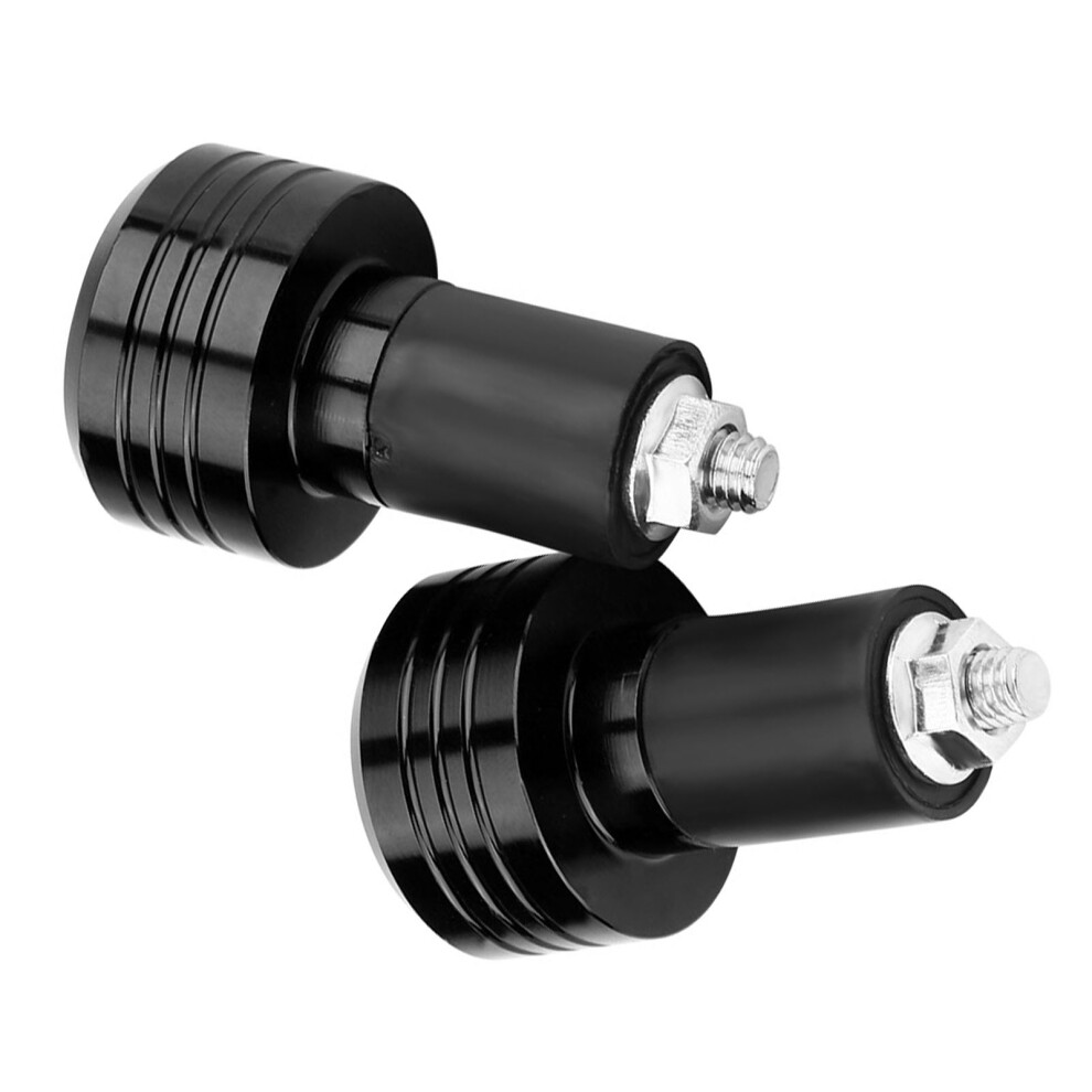 Pair Of 22Mm Universal Aluminum Motorcycle Grip Handlebar Ends Weight Balance Plug Black 7691324267700