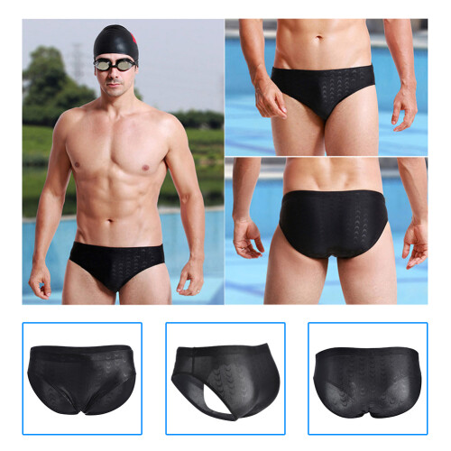 Herren wasserdichte Badehose, Shorts, Schwarz, Größe L 2