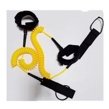 Surfboard Foot Rope Paddle-board Straight Rope TPU Traction Rope 10' 7.0MM Foot Rope SUP Swivel Retractable Rope Safety Rope Yellow