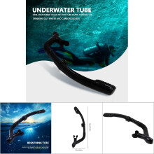 Unterwasser-Wassersport Silikon Trockener Atemschlauch – 48cm, Schwarz