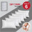6 Pack Luxury Hotel Quality JUMBO Extra Filled Neck Spine Support Stripe Pillows 1
