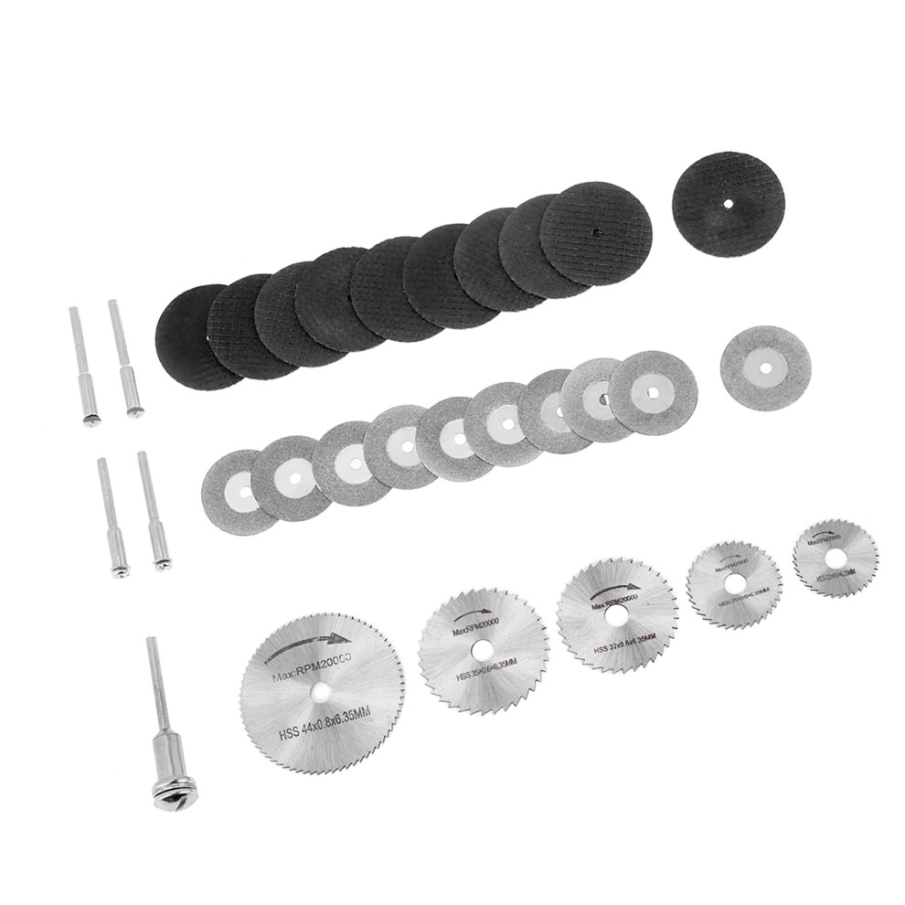 30Pcs Hss Diamond Circular Saw Blades Cutting Discs And Mandrels For Rotary Tools 3591324270790