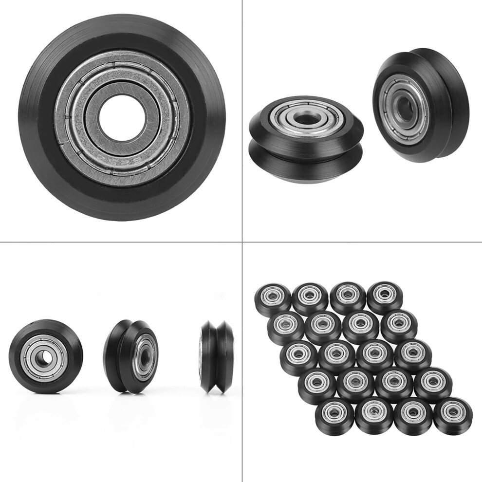 20Pcs V Shape Groove Wheel 5Mm Bore 625 Bearing Pulley Accessories For Cnc 3D Printer 7611324271415