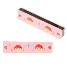 Baby Kids Educational 16 Holes Harmonica Soft Wood Musical Instruments Toy Random Color&Pattern