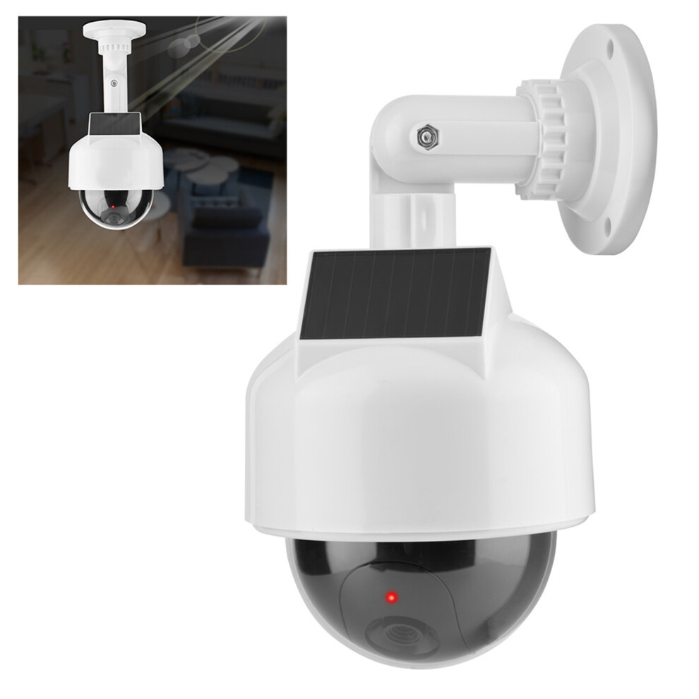 Dummy Camera Indoor & Outdoor Realistic Dome Shape Solar Security Camera For Home/ Warehouse 8441324272193