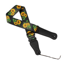 Verstellbarer Polyester-Gurt mit PU-Enden für Akustik-, E-, und Bassgitarre, 94-154cm