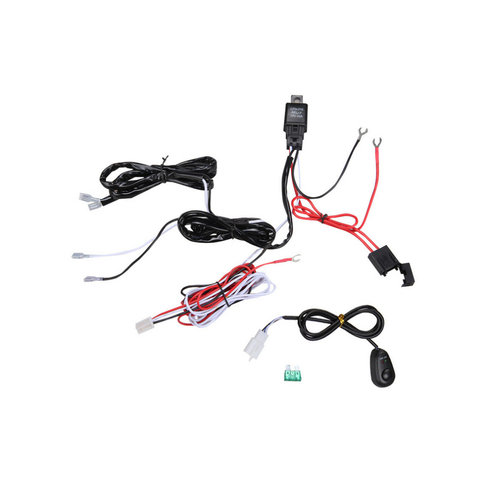 Professional Wiring Harness Kit Loom For Led Work Driving Bar With Fuse Relay 12V 40A Light 9461324275108
