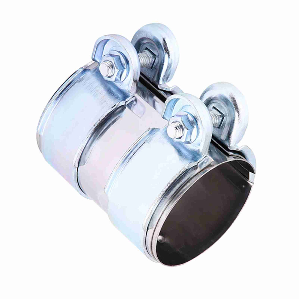 2Inch Stainless Steel Turbo Exhaust Band Clamp Muffler Catback Pipe Connector W/ Bolts 3501324276029
