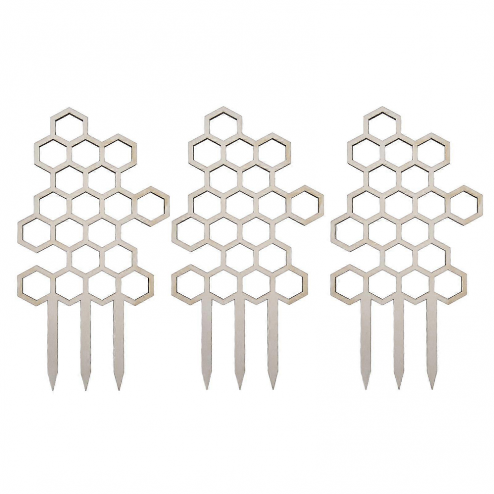 Lot de 3 treillis pour plantes en pot, support de support en bois pour plantes grimpantes, compatible avec le balcon de jardin extérieur