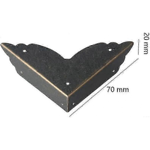 Lot de 12 protections d'angle en métal vintage pour meubles 1
