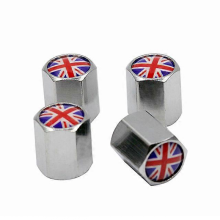 HAUSNN 4 pièces/paquet drapeau britannique Logo emblème Reifen Vorbau Kappen Reifenzubeh?r Ventilkappen Auto style pour Jaguar MINI Land Rover