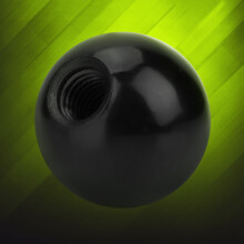 6Pcs Black M12 Threaded 40mm Diameter Round Handle Ball Knob for Machine Tools
