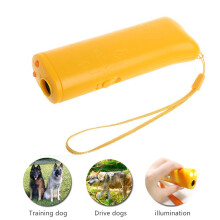 3 in 1 Anti Barking Stop Bark Device Portable Handheld Ultrasonic Pet Dog Repeller Control Training Device Trainer With LED Black