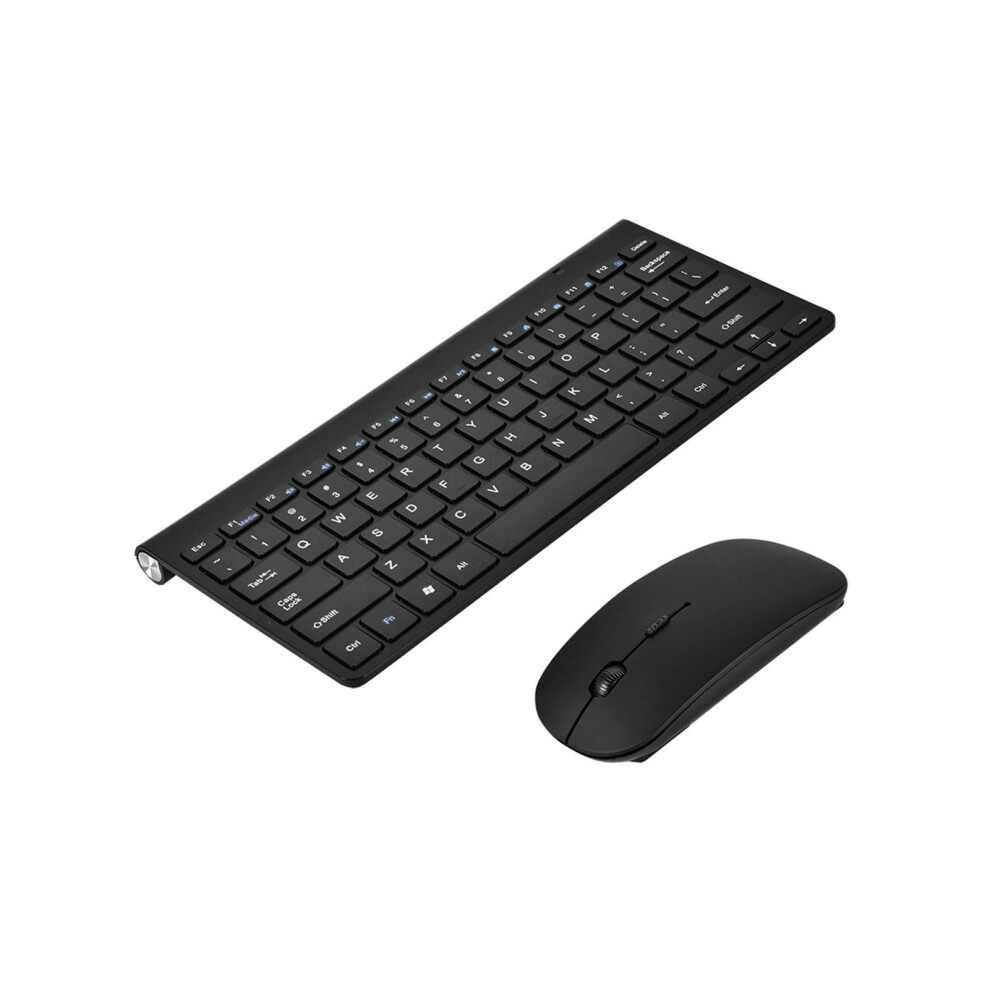 Slim 2.4Ghz Wireless Keyboard And Mouse Kit For Desktop Laptop Black 8741324278905