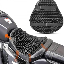 Coussin de siège de moto en gel absorbant les chocs, maille nid d'abeille 3D respirante, séchage rapide, housse de selle de protection imper