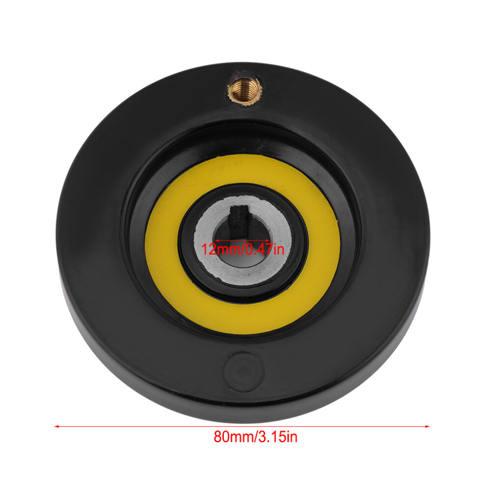 1 Pcs Black Lathe Milling Machine Rear Ripple Hand Wheel With Revolving Handle(12 X 80Mm) 7901324280983