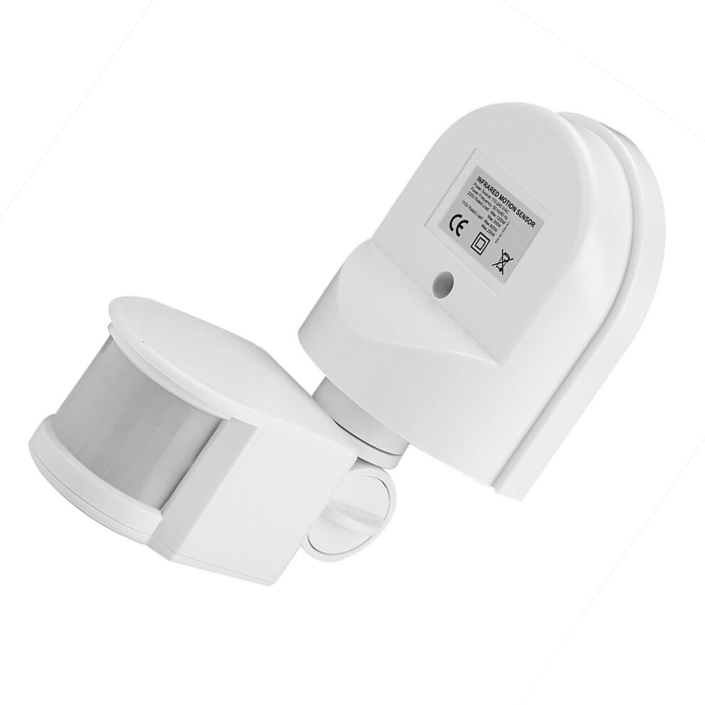 240V Adjustable Pir Body Motion Infrared Sensor Detector Light Bulb Switch (White) 5061324281358