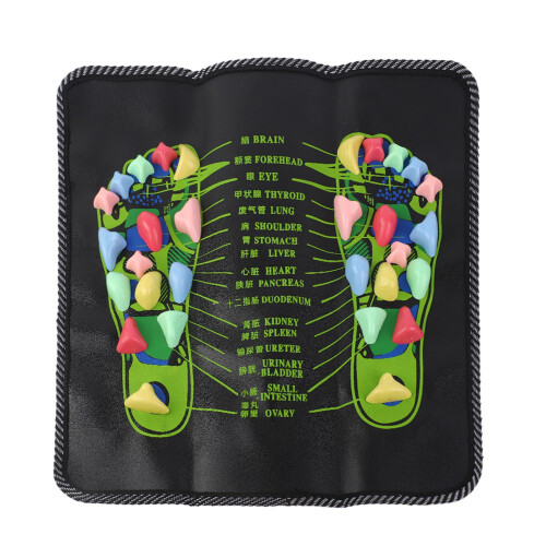 Walk Stone Massage Mat PP Stone Road Foot Massage Pad Black 1
