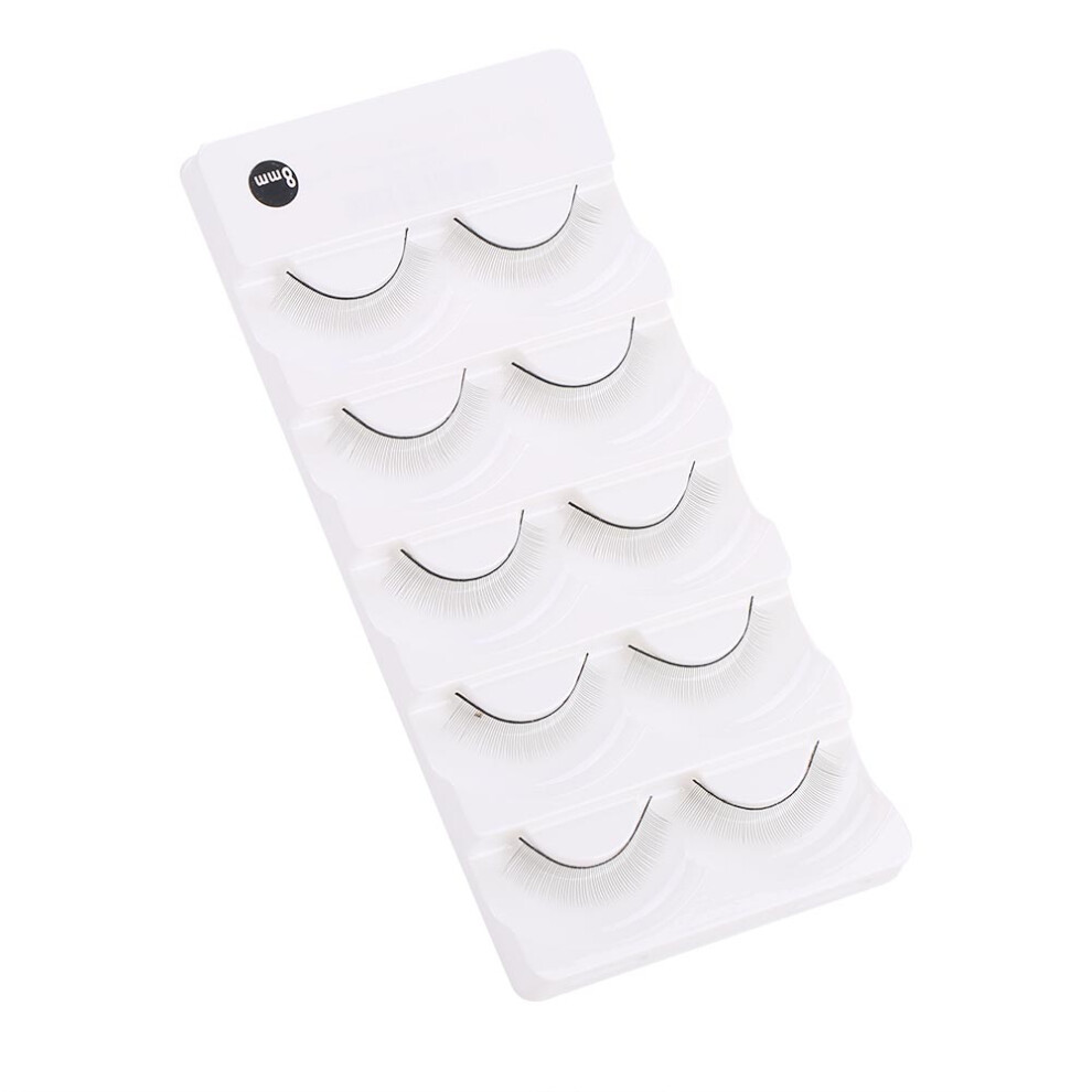 5 Pairs Practice Eyelashes False Lashes for Eyelash Extension Grafting Training Eye Makeup Tool