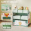 (Green) AIYAPLAY 3-Tier Kids Storage Shelf with 6 Removable Fabric Boxes 5