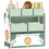 (Green) AIYAPLAY 3-Tier Kids Storage Shelf with 6 Removable Fabric Boxes 2