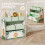 (Green) AIYAPLAY 3-Tier Kids Storage Shelf with 6 Removable Fabric Boxes 4