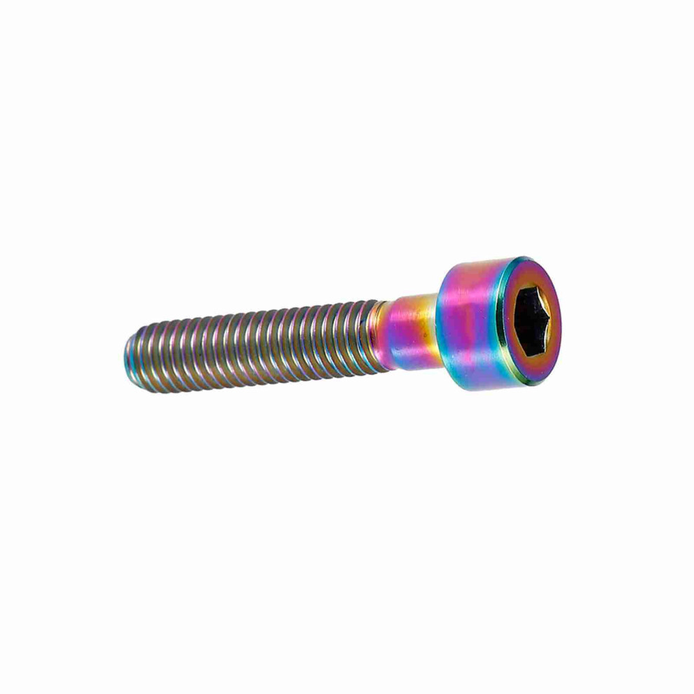 1Pc Titanium Bike Headset Stem M6 Thread Bolt Bicycle Accessory (Colorful M6-30) 8491324283514