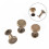 20pcs Flat Head Copper Brass Screws Nuts Nails Rivets Leather Cap Accessory (8mm) 11