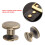 20pcs Flat Head Copper Brass Screws Nuts Nails Rivets Leather Cap Accessory (5mm) 7