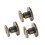 20pcs Flat Head Copper Brass Screws Nuts Nails Rivets Leather Cap Accessory (5mm) 10