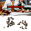20pcs Flat Head Copper Brass Screws Nuts Nails Rivets Leather Cap Accessory (5mm) 6