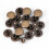20pcs Flat Head Copper Brass Screws Nuts Nails Rivets Leather Cap Accessory (5mm) 4