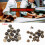 20pcs Flat Head Copper Brass Screws Nuts Nails Rivets Leather Cap Accessory (6.5mm) 4