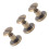 20pcs Flat Head Copper Brass Screws Nuts Nails Rivets Leather Cap Accessory (6.5mm) 6