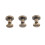 20pcs Flat Head Copper Brass Screws Nuts Nails Rivets Leather Cap Accessory (6.5mm) 5