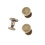 20pcs Flat Head Copper Brass Screws Nuts Nails Rivets Leather Cap Accessory (6.5mm) 11