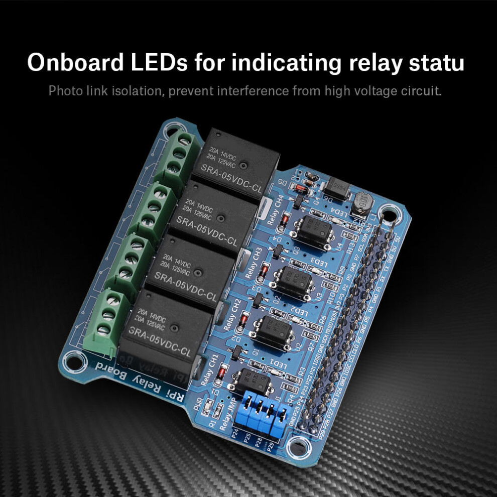 Power Relay Board Expansion Module Shield Supports Rpi A / B / 2 B / 3 B For Raspberry Pi 4671324284887