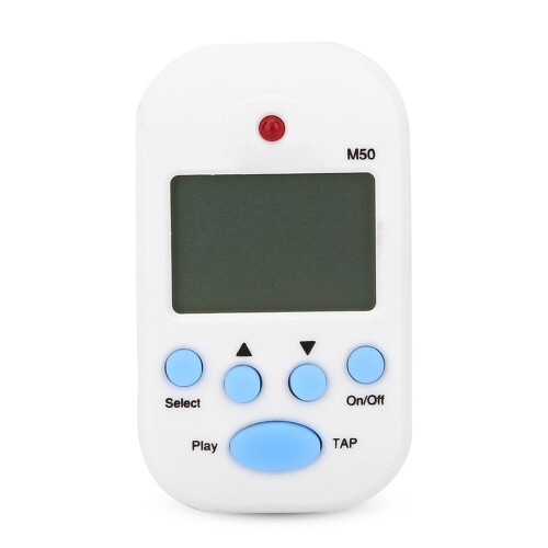 Mini Digital Beat Tap M50 Tempo Metronome Clip Musical Instruments (White) 2