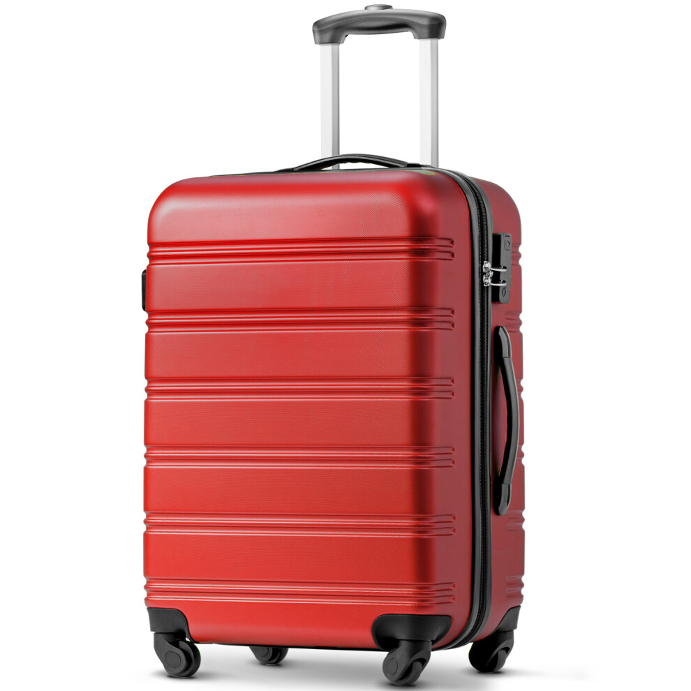ABS Hard shell Travel Trolley Suitcase 4 wheel Luggage set Hand Luggage,28",(Red)-image-OPC-PHWHGKR-NEW